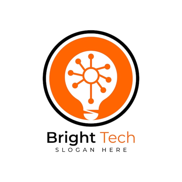 Light bulb for technology logo