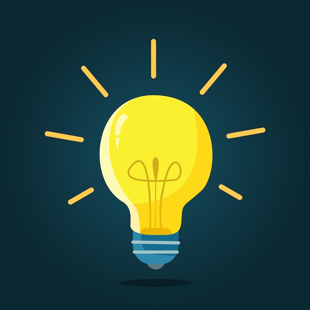 Light bulb vector drawing