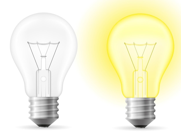 Light bulb vector illustration isolated on white background