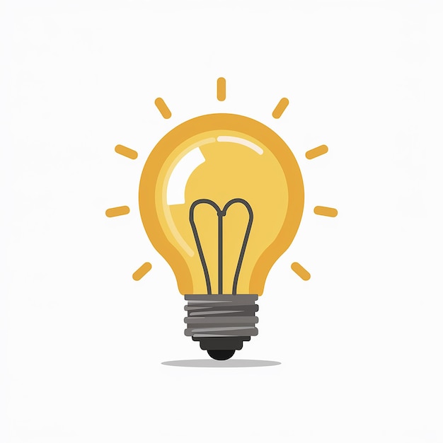 Vector a light bulb which is a common symbol for ideas or innovation