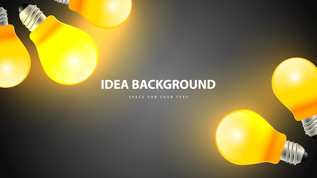 Light bulbs idea background