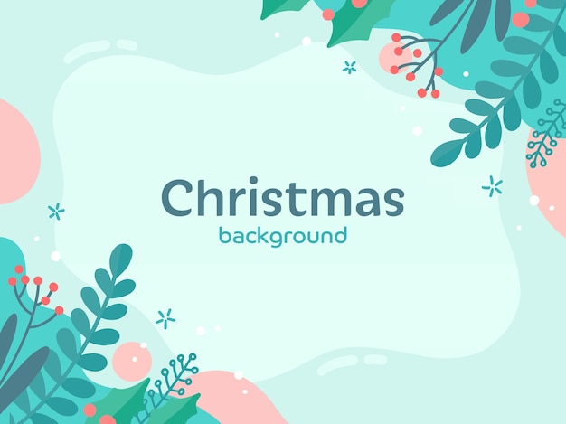 Light christmas background floral