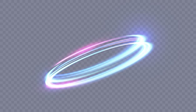 Light circle on a transparent background. transparent light effect.