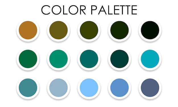 Light color palette. Beautiful color swatches. Vector