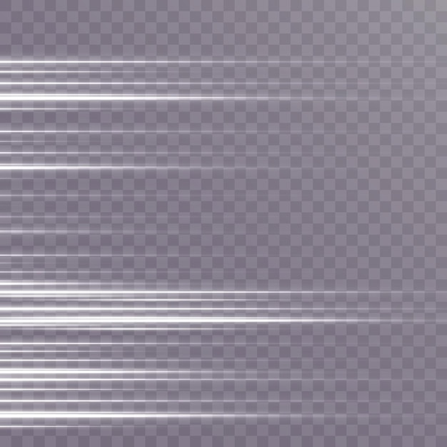 light effect. Bright white stripes. Lightening for vector illustrations. PNG