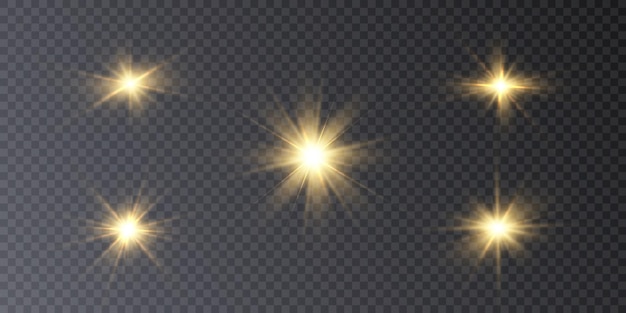 Light effect. Flash of light, star on a transparent background. Sun, summer. light sunlight.