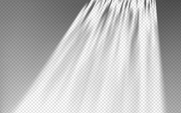 Vector light effect shadow overlay god rays isolated transparent background