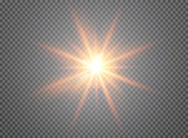 Light effect on transparent background