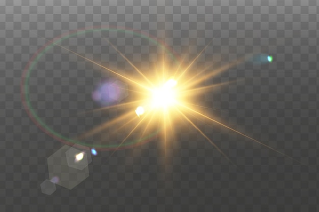 Light effect on transparent background