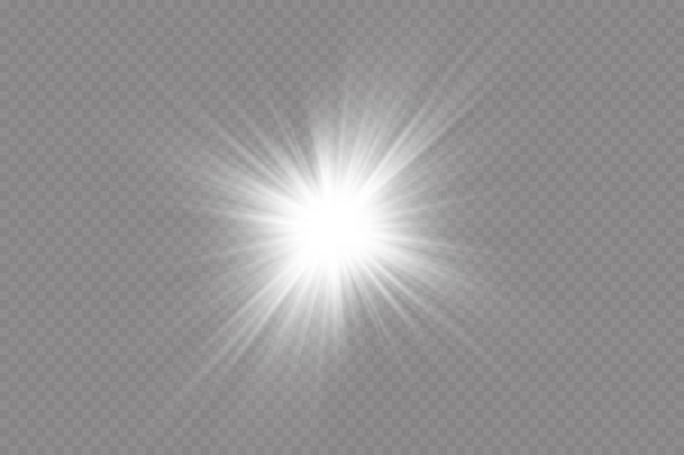 Light effect of transparent stars. Starlight effect, flare.Bright stars.Particles of light.