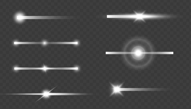 Light Effects Collection Glowing Stars Lens Flares and Festive Highlights Vector EPS 10