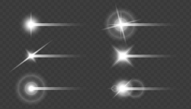 Vector light effects collection glowing stars lens flares and festive highlights vector eps 10