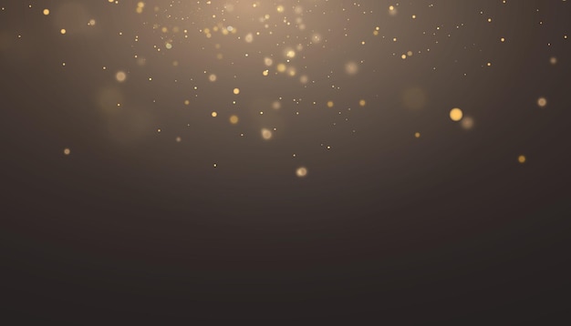 Light festive effect with lots of shiny shimmering particles isolated on transparent background.