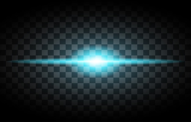 Light flare vector transparent. Glowing illustration.