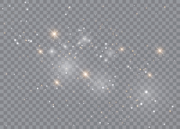 Light glow effect stars. sparkles on transparent background.