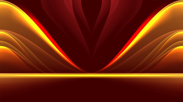 Light gold burn hot energy abstract red flame dark glow effect layers bright golden background