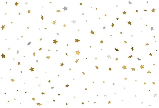 Light gold glitter confetti background d stars