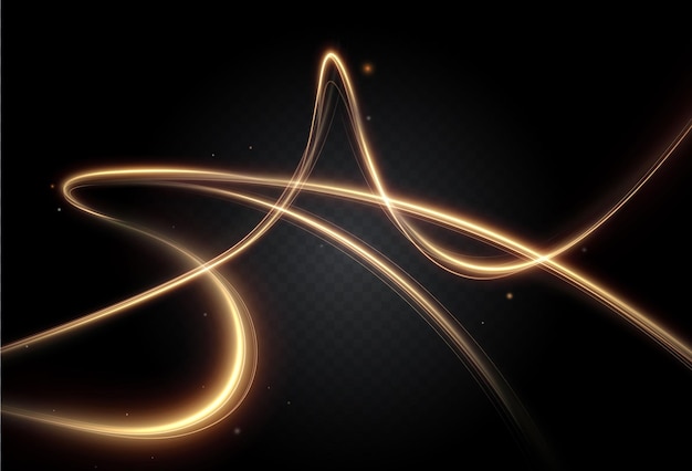 Light golden Twirl. Curve light effect of golden line. Luminous golden circle. Light gold pedistal,