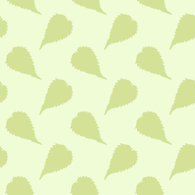 Light green background with outlines of leaves of nettle