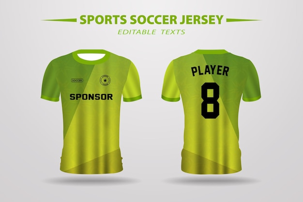 Light Green Football Jersey Design and Template