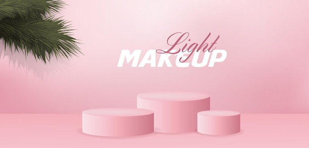 Light Makeup Beauty Fashion Podium Empty Stage Illustration