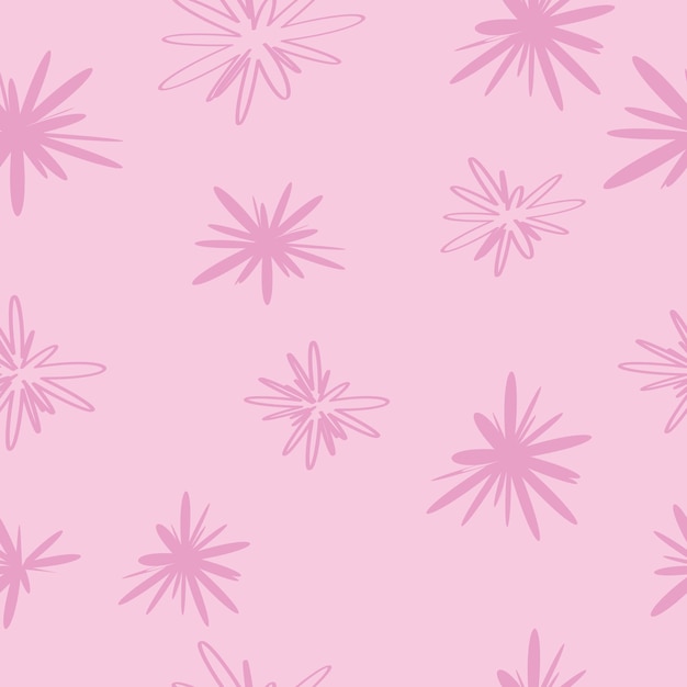 Light pink seamless cute flowers pattern