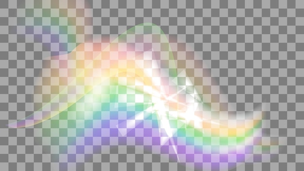 Vector light prism flare overlay refraction