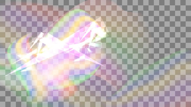 Vector light prism flare overlay refraction