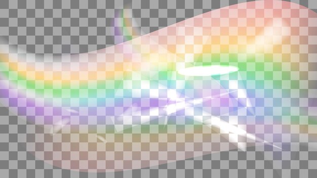 Vector light prism flare overlay refraction