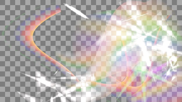 Vector light prism flare overlay refraction