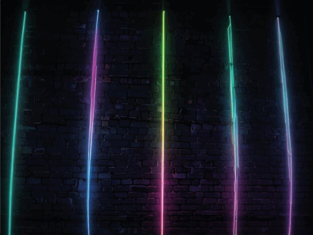 Vector light shining through a brick wall