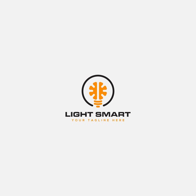 Vector light smart brain logo