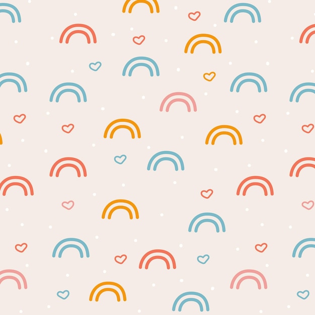 Light stylish pattern of colorful rainbows Vector