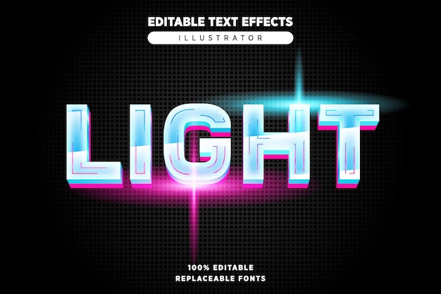 Light Text effect aditable