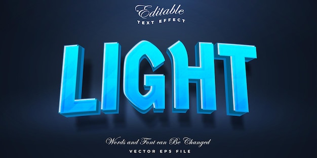 light text effect design with background design in vector file