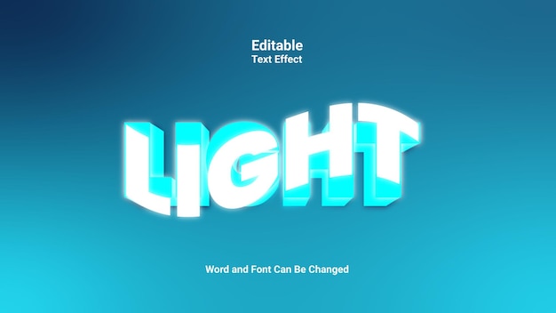 light text effect editable text effect