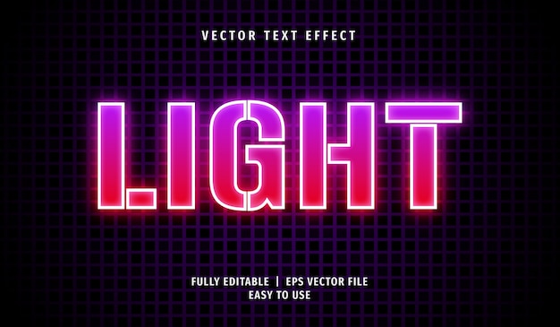  Light Text effect, Editable Text Style