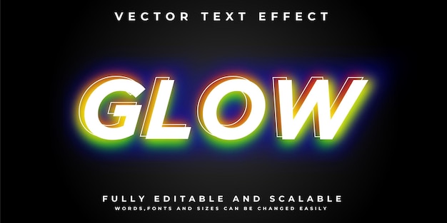 light text effect with dark background