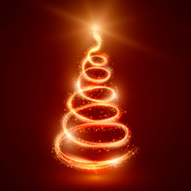 Light trail christmas tree