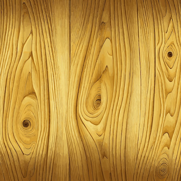 Light wood texture background with knots Vector