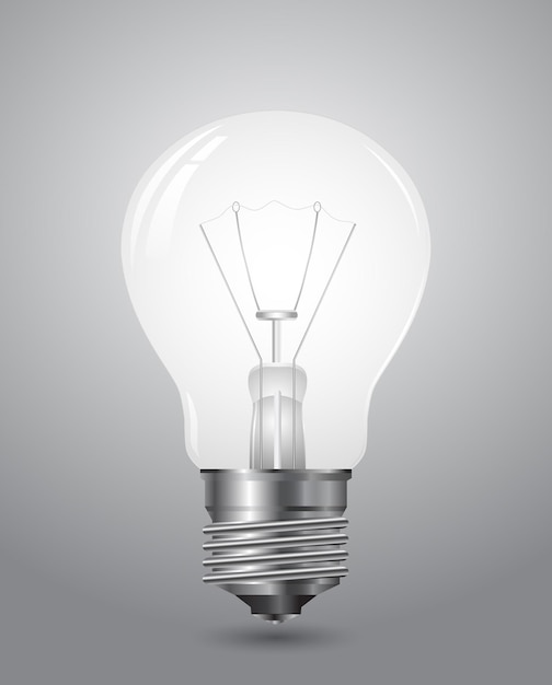 Lightbulb 3d icon isolated