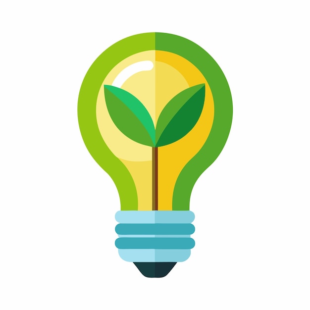 Lightbulb with beautiful leaf icon logo set vector