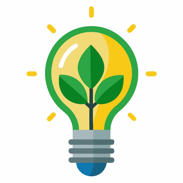 Lightbulb with beautiful leaf icon logo set vector