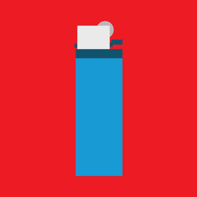 Vector lighter illustrations on a red background