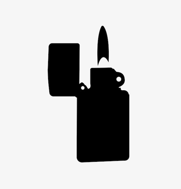 Lighter Silhouette flame portable device Illustration