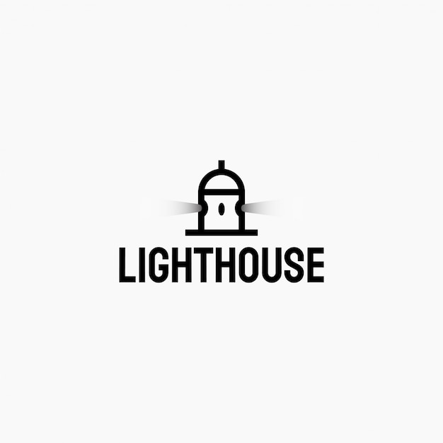 Lighthouse logo design. logo design template.