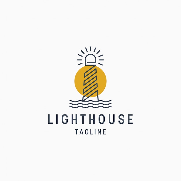 Lighthouse logo design template