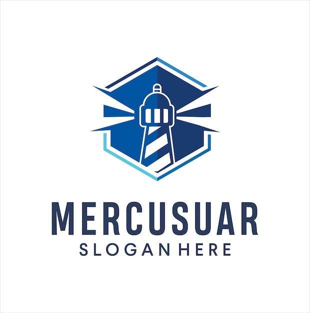 Lighthouse logo template illustration