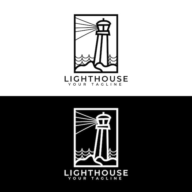 Lighthouse logo vector illustration suitable for your company