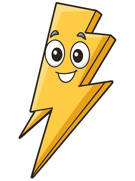 Vector a lightning bolt with a yellow lightning on it